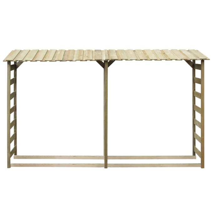 vidaXL - Haardhoutopslag - dubbel - 300x44x176 - cm - geïmpregneerd - grenenhout