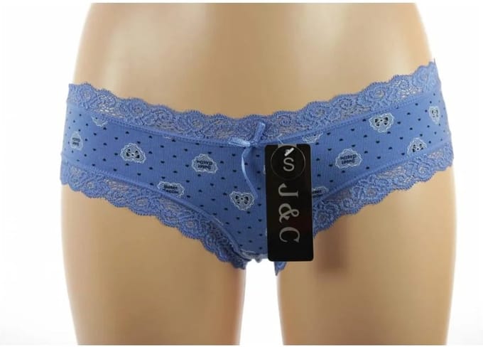 J&C string /hipster katoen Hart - Blauw / L