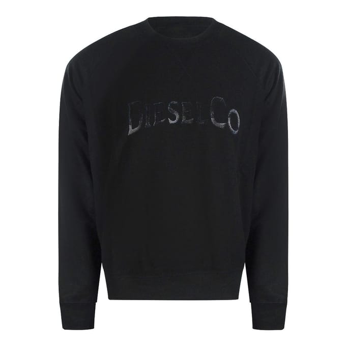 Diesel Heren Monotone Logo Sweatshirt (Zwart)