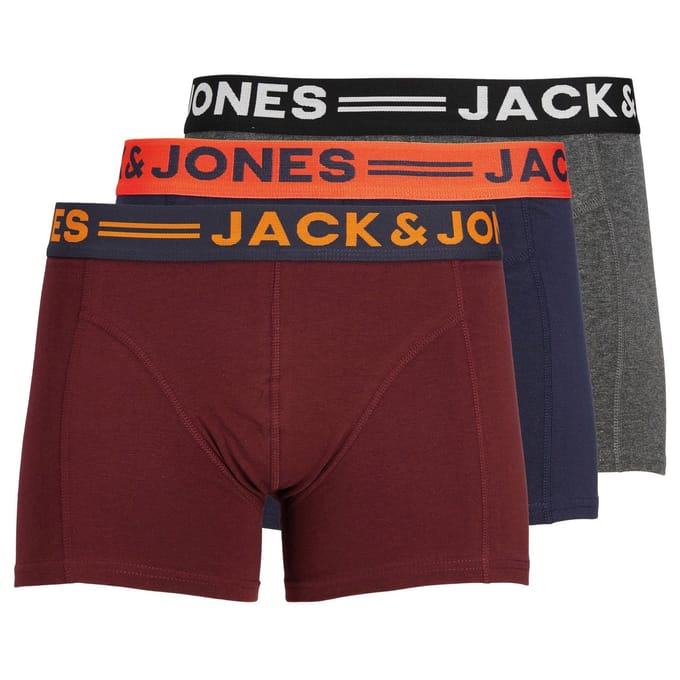 JACK & JONES- JACLICHFIELD TRUNKS 3 PACK NOOS - Heren - Trunks