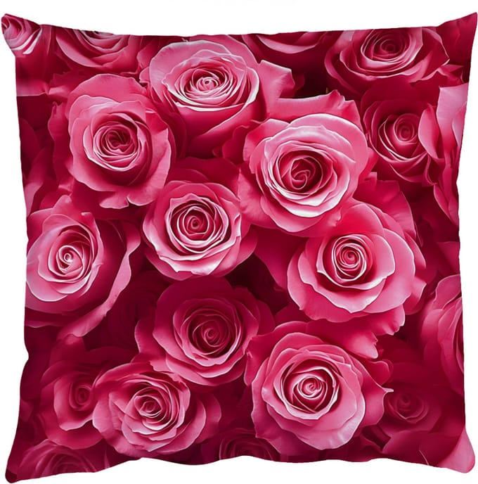 Sierkussens - Kussentjes Woonkamer - 40x40 cm - Rozen - Pink - Bloem
