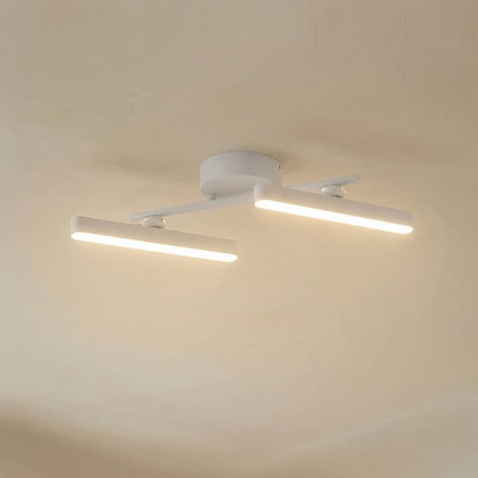 Lindby LED spot Eldrin, wit, 2-lamps, lichtstrip