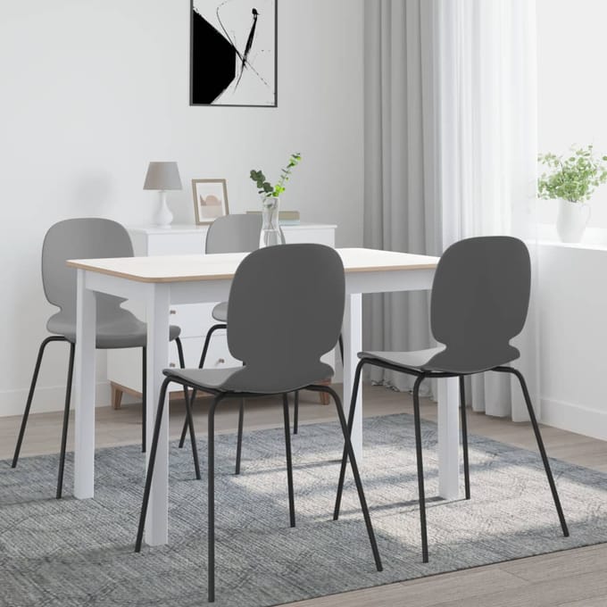 vidaXL - Eettafel - 114x71x75 - cm - massief - rubberwood - wit - en - bruin