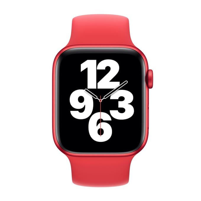 Apple Siliconen solobandje voor de Apple Watch | 38/40/41/42 mm - Maat 2 - (Product) Red