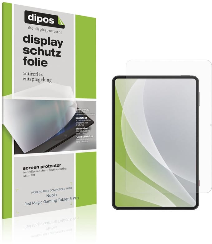 dipos – 2x Matte Beschermfolie geschikt voor Nubia Red Magic Gaming Tablet 5 Pro | Krasbestendige & antireflecterende Screenprotector Ultra-Thin