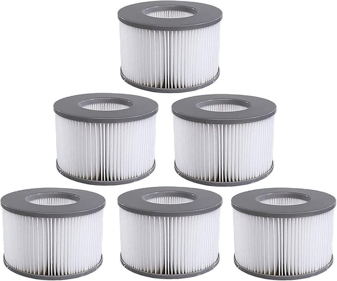 Filterpatronen - 6 stuks - geschikt voor MSPA opblaasbare spa - Mspa bubbelbad filters - MSpa spa filterjacuzzi - opblaasbaar - jacuzzi