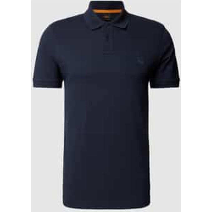 BOSS Orange Passenger Heren Stretch-Katoen Slim-Fit Polo met Logo Patch NOS