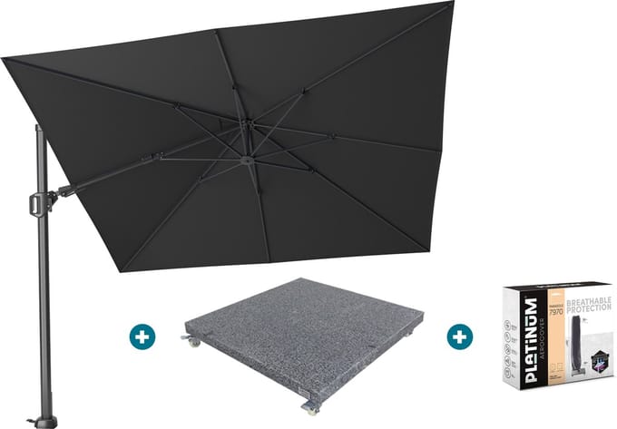 Platinum Challenger Premium T2 3x3 m - Faded Black met voet en hoes