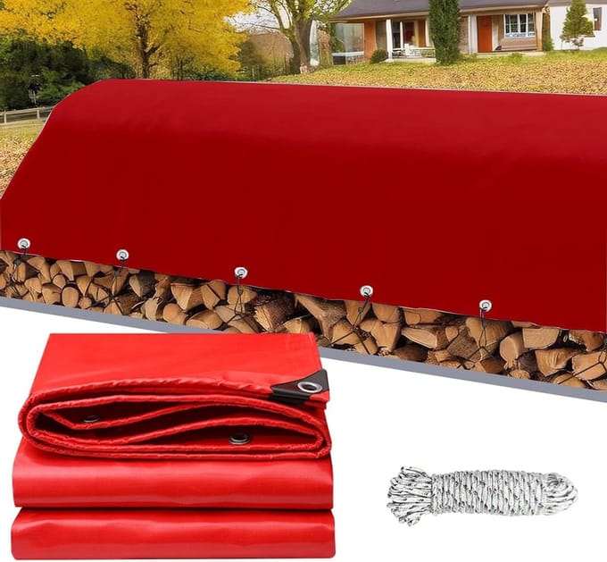 Afdekzeil Waterdicht - Zeildoek Beschermzeil - Buitenbescherming - Scheurvast Polyethyleen - 2.6 x 3 m - Rood