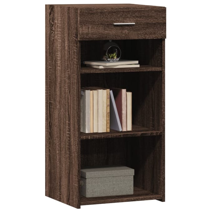 vidaXL - Dressoir - 45x42,5x93 - cm - bewerkt - hout - bruin - eikenkleur