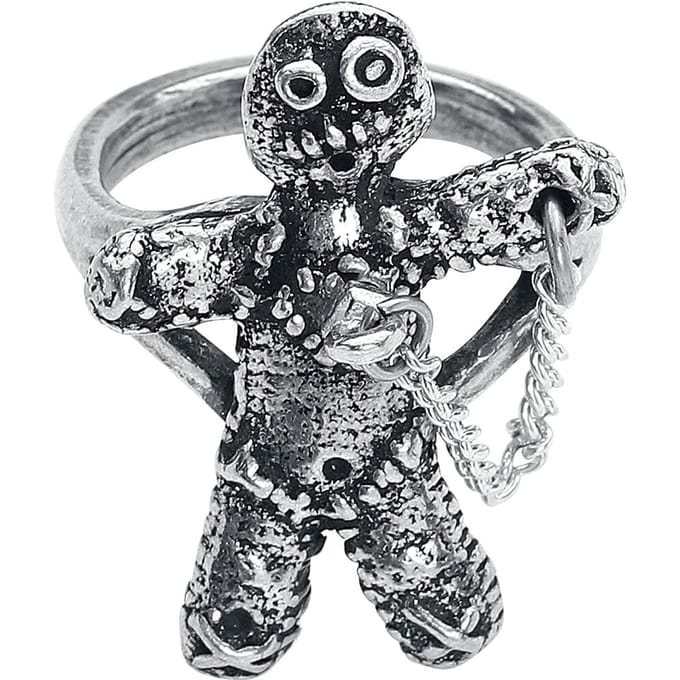 Alchemy Gothic - Gothic Ring - Voodoo Doll - voor Vrouwen - zilverkleurig