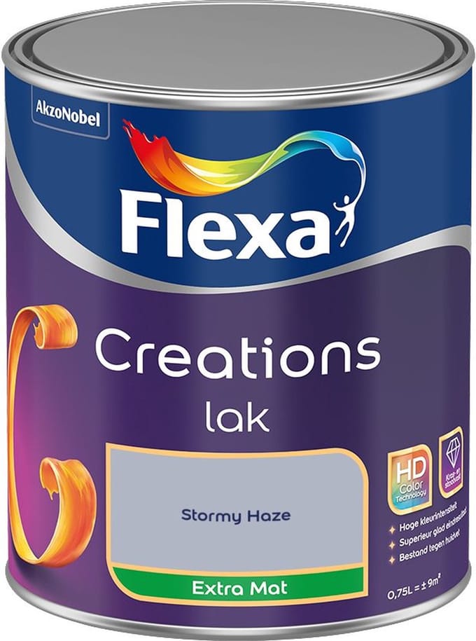 Flexa - Creations Lak Extra Mat - Stormy Haze - Mengverf - 750 Ml