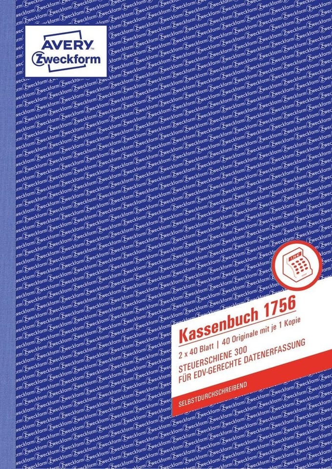 Zweckform EDV-kasboek/1756 A4 staand wit/geel inhoud 2 x 40 vel