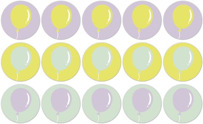 9x Sticker Ballon