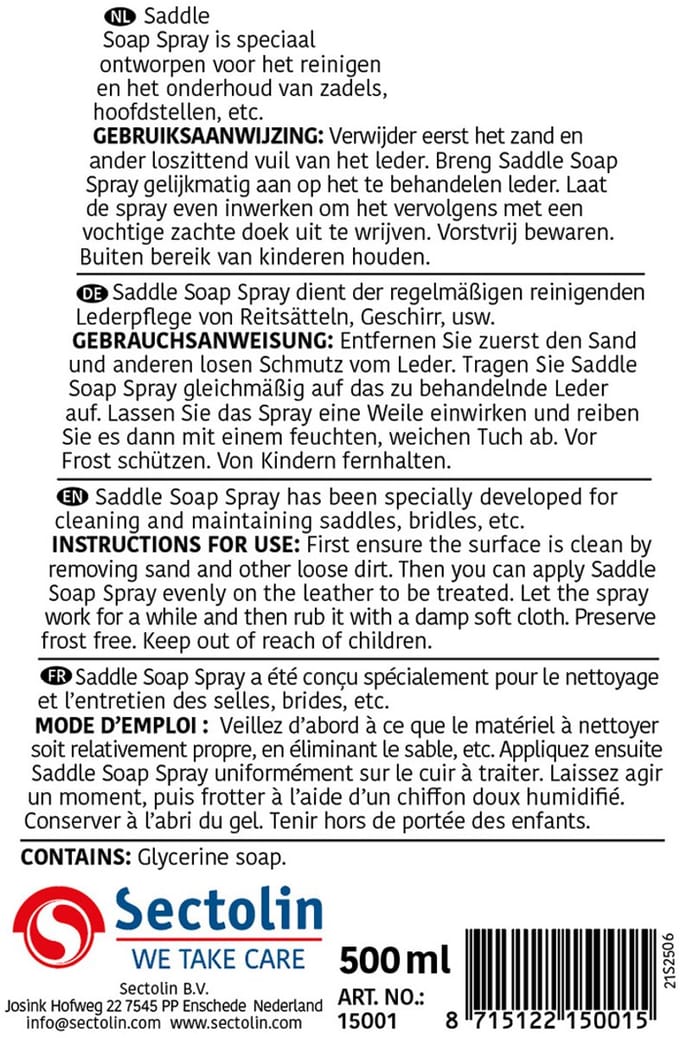 Sectolin Zadelzeep - Spray - 500 Ml