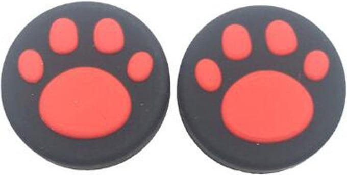 KELERINO. Thumb Grip geschikt voor Nintendo Switch - 2 stuks - Cat - Rood