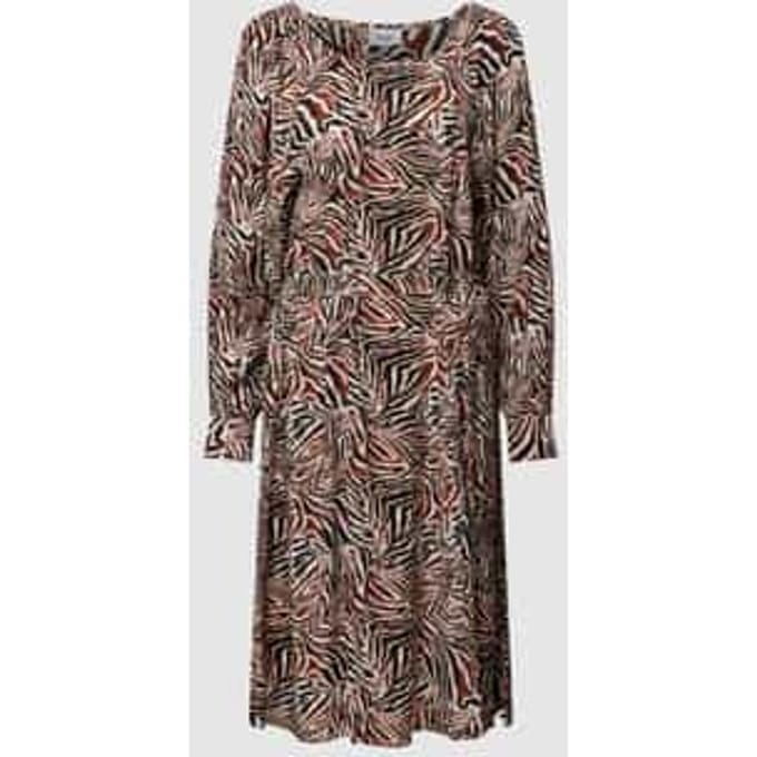 Midi-jurk met boothals, model 'Tessa'