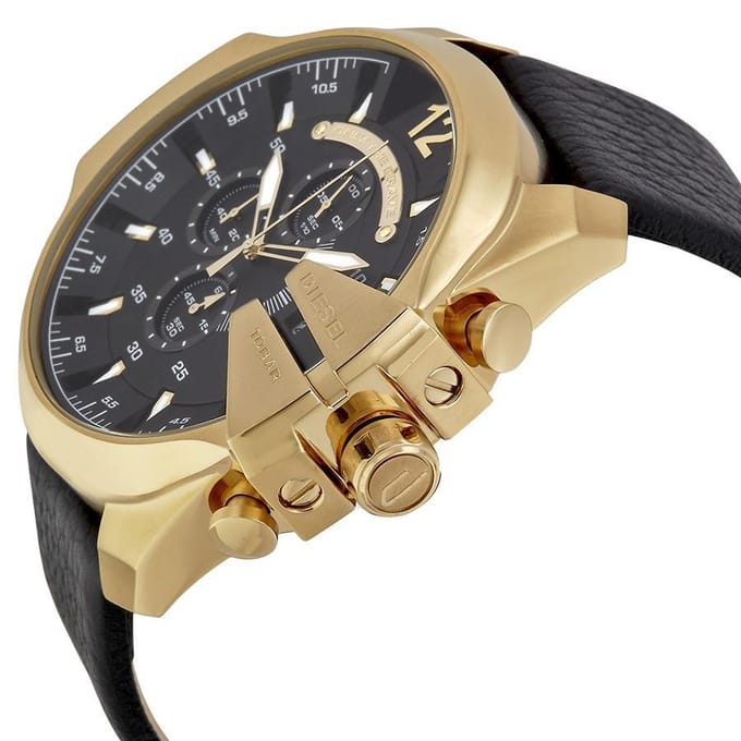 Diesel Mega Chief DZ4344 Herenhorloge 51 mm - Goudkleurig