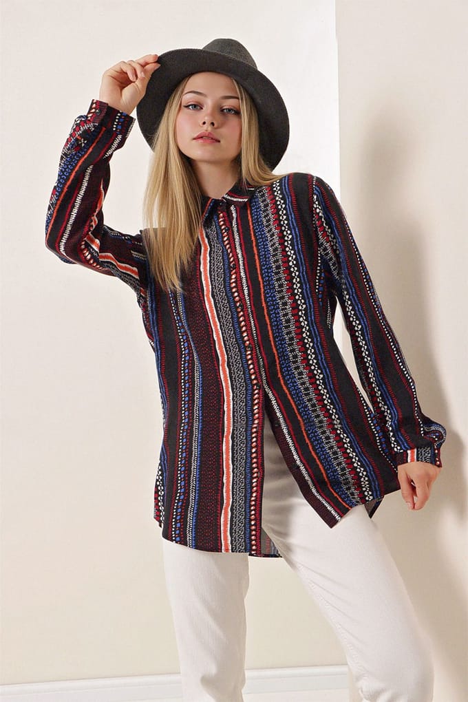 Gestreepte Lange Mouwen Shirt