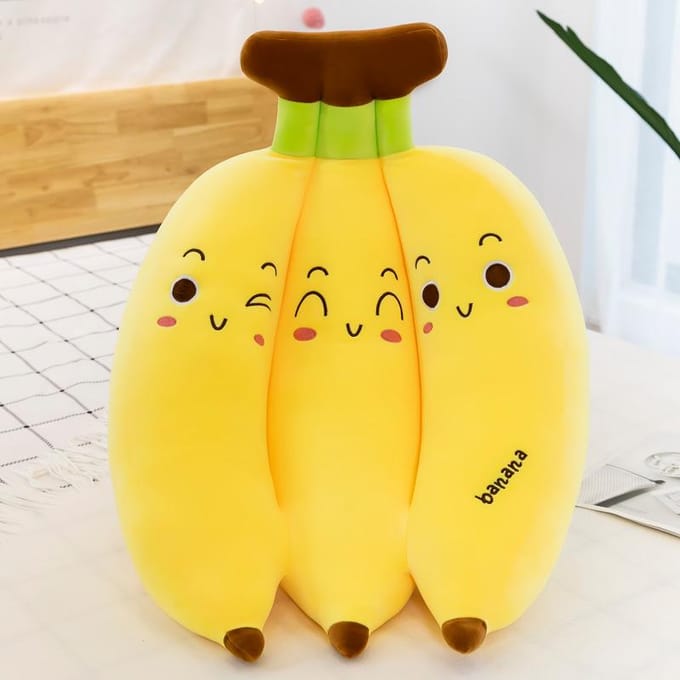 Jouet en peluche créatif en forme de banane, grand coussin de canapé, oreiller de fruits, à pousser au sol 90cm