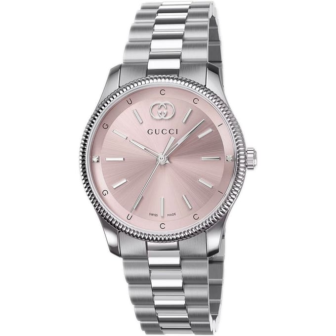Gucci YA1265061 G-Timeless Roze Wijzerplaat Dames Horloge
