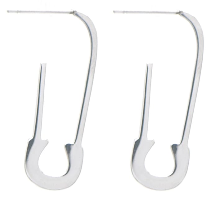 Oorbellen Veiligheidsspeld - RVS - 3 cm - Zilverkleurig