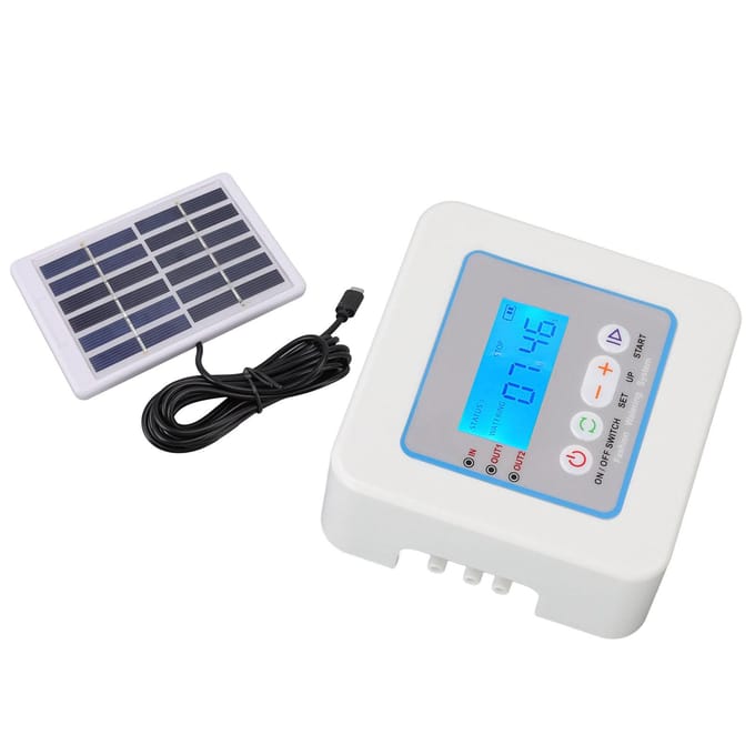 Micro Automatische Druppelirrigatie Kit Programmeerbare Timer Zonne-energie Multifunctioneel Automatisch Water Geven gray