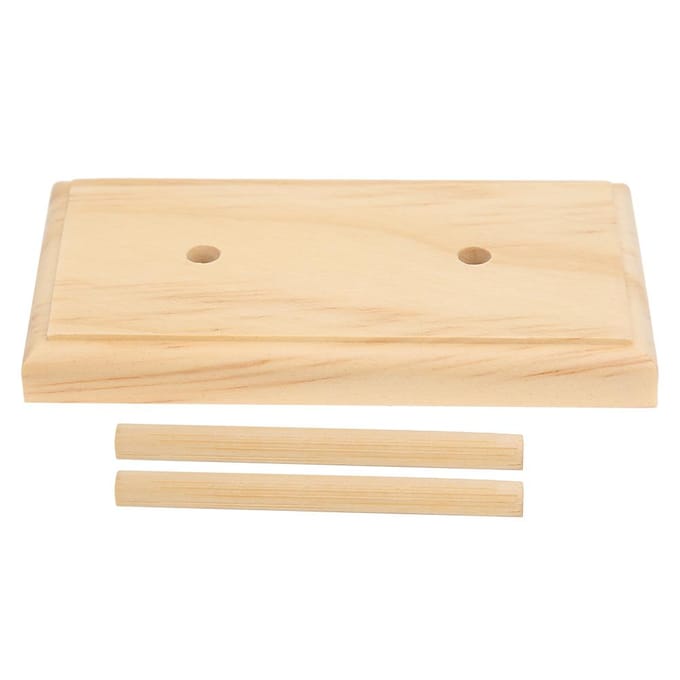 Borduursteek Draadhouder Draadspoel Bobijnrek Organizer met 2 Schachten beige