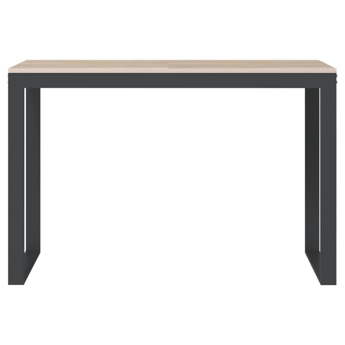 vidaXL - Computerbureau - 110x60x73 - cm - spaanplaat - zwart - en - eikenkleurig