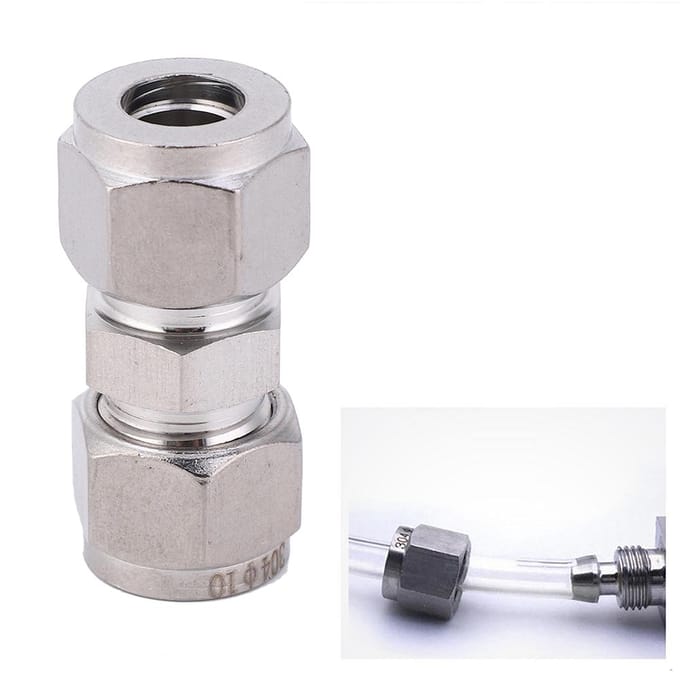 Luchtslangconnector Rechte Type 304 RVS Pneumatische Fitting 4mm6mm8mm10mm12mm10mm