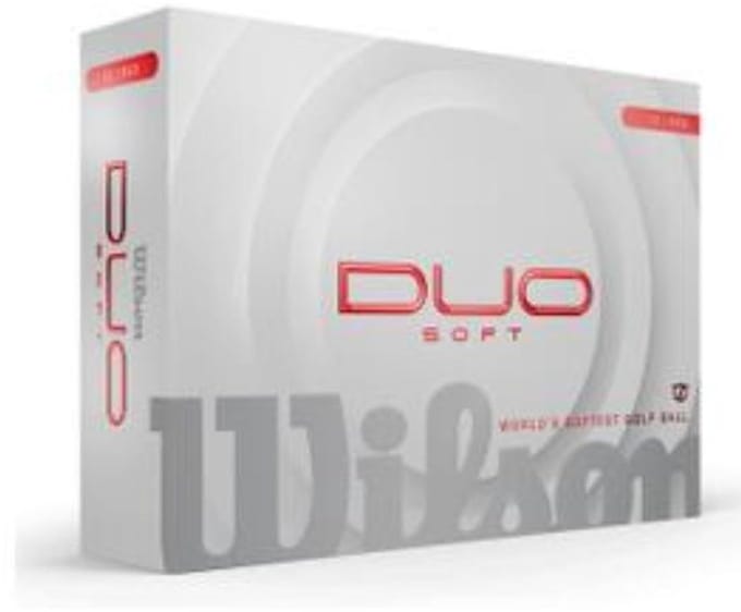 Wilson DUO Soft Golfballen 2025 - Rood - 12 Stuks
