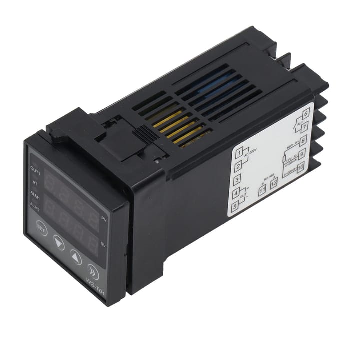 Intelligente PID Temperatuurregelaar Digitale Display ABS Slimme Thermostaat voor Printen Chemisch gray