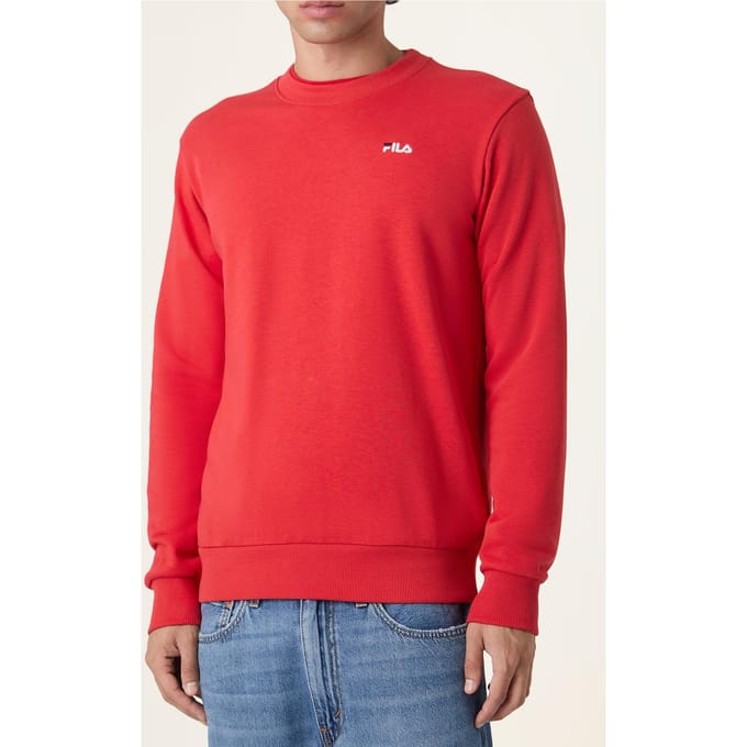 FILA Leverano Regular Crew Sweat True Red Größe: S | Pullover Outlet | Herren | Rot