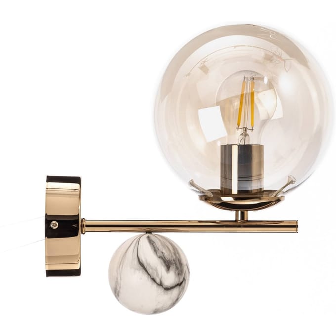 Lucea Wandlamp Toppo, goud, 1-lamp