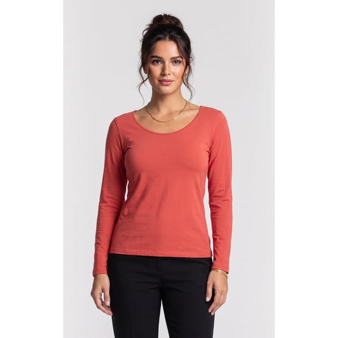 ARKET Licia Cotton Top Red Größe: S | Longsleeves Outlet | Damen | Rot