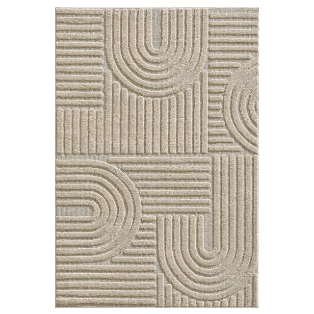 Japandi ART - Vloerkleed Boho - Scandinavisch - Laagpolig Effen - Beige- 120x170 CM