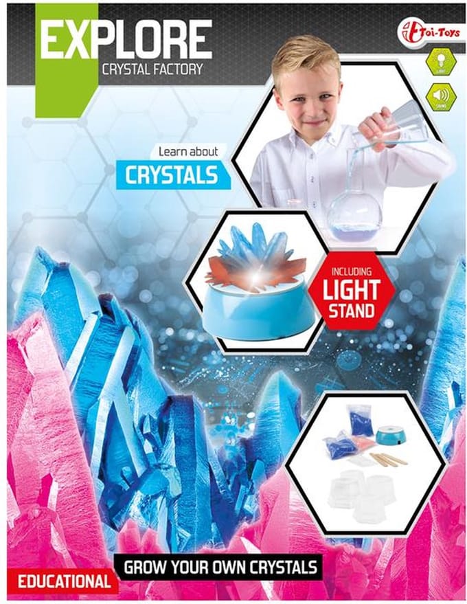 Toi Toys Explore Set kristallen kweken inclusief lamp vanaf 8 jaar