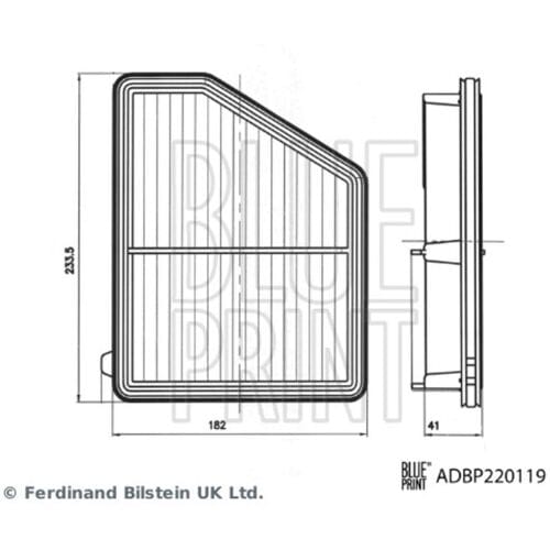 Luchtfilter BLUE PRINT ADBP220119