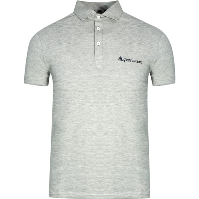 Grijs poloshirt met Aquascutum Signature-logo