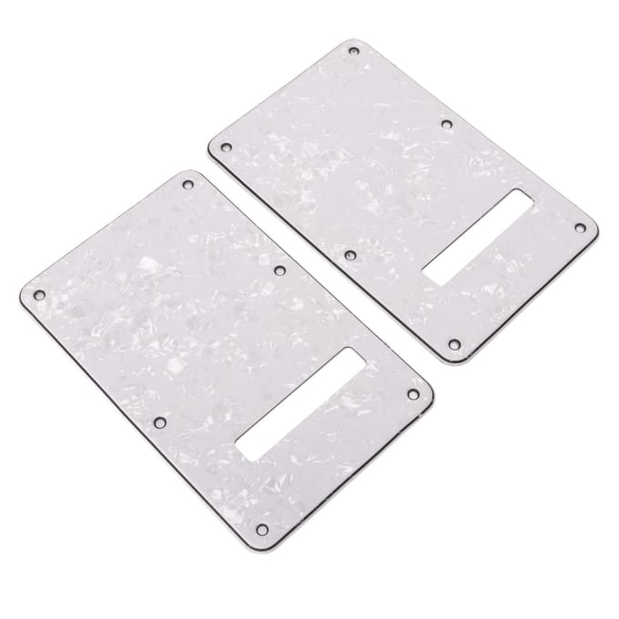 2 Stuks Elektrische Gitaar Backplate Gitaar Cavity Cover Plate Slagplaat PVC voor Vervanging Wit white