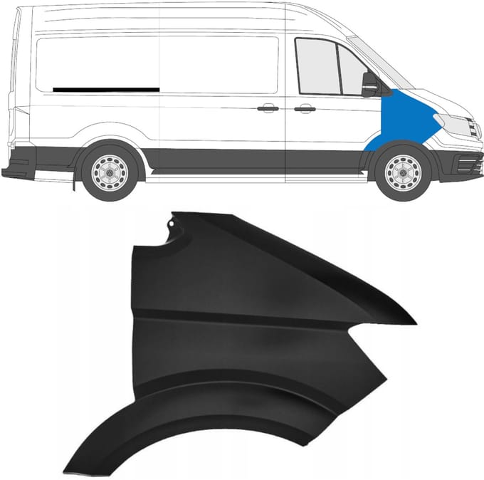 Voorste spatbord voor Volkswagen Crafter 2017- / Rechts