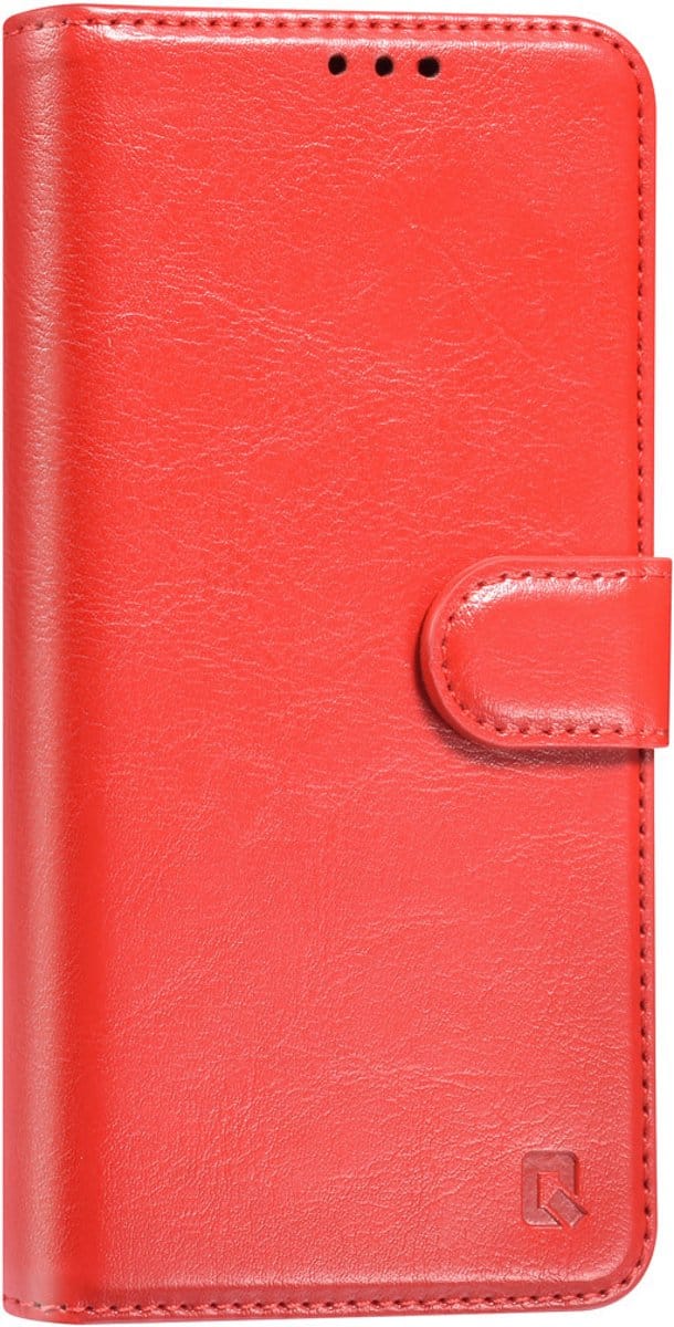 TUNIQ Booktype hoesje - Galaxy S25 - Rood - Pasjeshouder voor 3 pasjes - Magneetsluiting