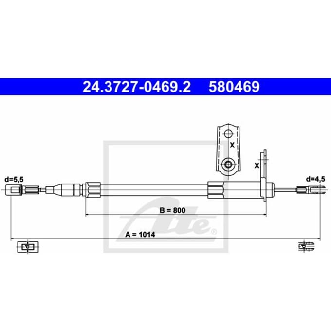 Kabel, parkeerrem ATE 24.3727-0469.2