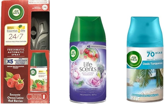 Airwick Starterset Red Berries + 2 Extra Navullingen - Turqoise Oase / Mystical Garden