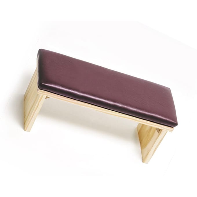 Repose-bras d'ongles style japonais Cuir PU souple Double couche Bois Manucure Coussin de main Coussin de table café profonde