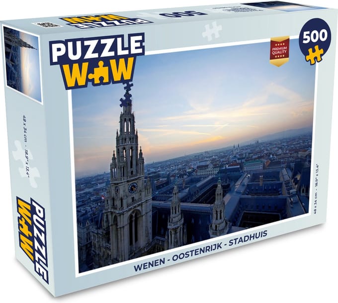 Puzzel Wenen - Oostenrijk - Stadhuis - Legpuzzel - Puzzel 500 stukjes