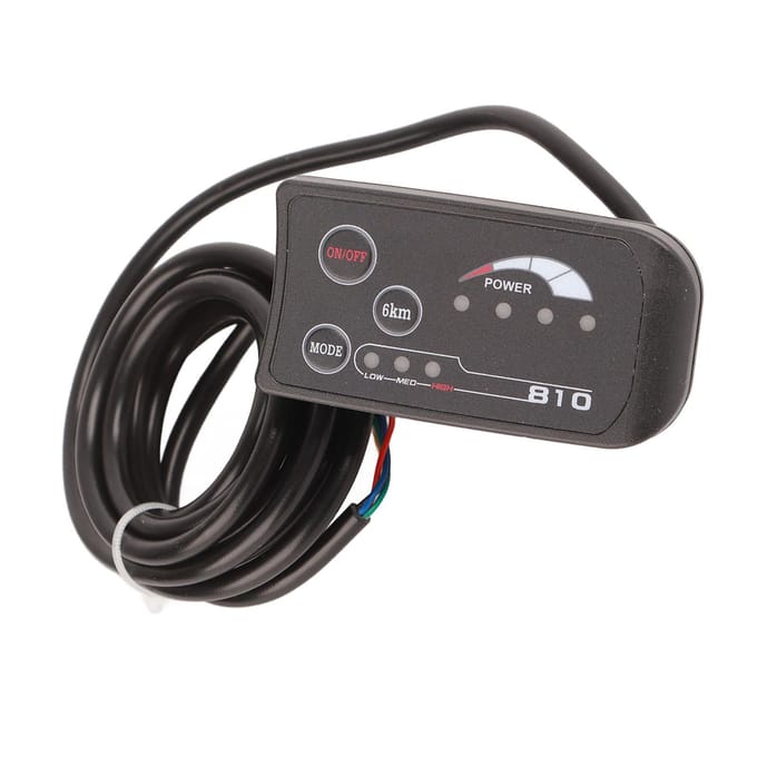Elektrische Fiets 810 LED Display Met 5-Draads Kabel Bedieningspaneel black