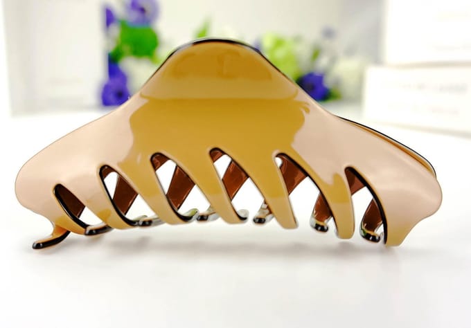 Stijlvol Haarklem 12 cm (Sierklem) in geschenkdoos (coffee)