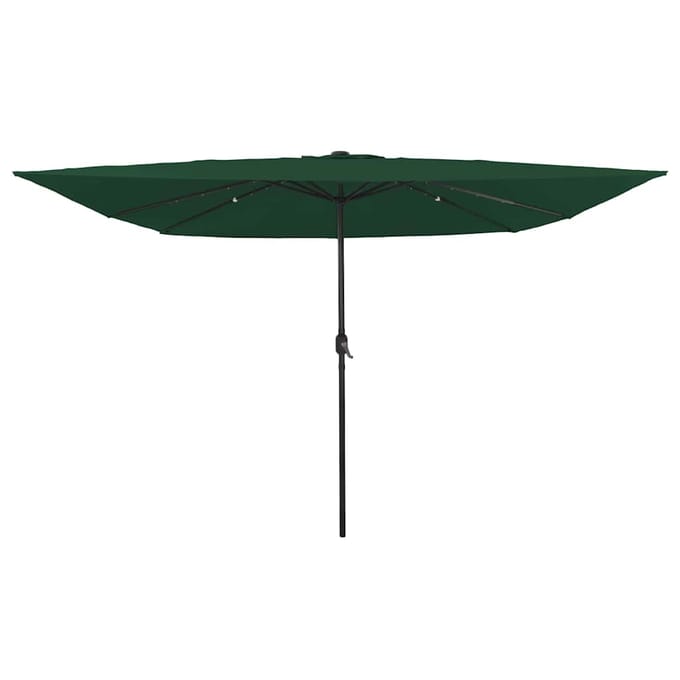 vidaXL - Tuinparasol - Groen - 295 - x - 295 - x - 245 - cm - Polyester - en - Staal