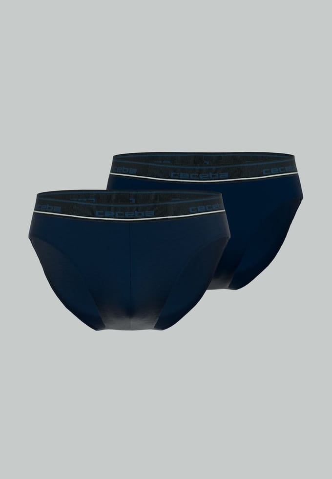 CECEBA Bamboo - Herenslip - 2-pack - Blauw
